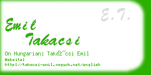 emil takacsi business card